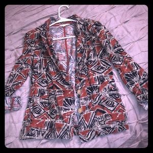 Tribal printed blazer